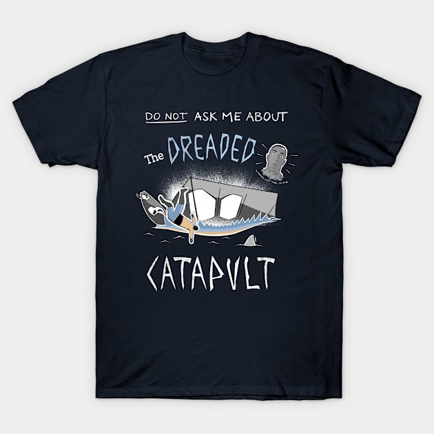 Funny Windsurfing Catapult Drawing T-Shirt by French Salsa